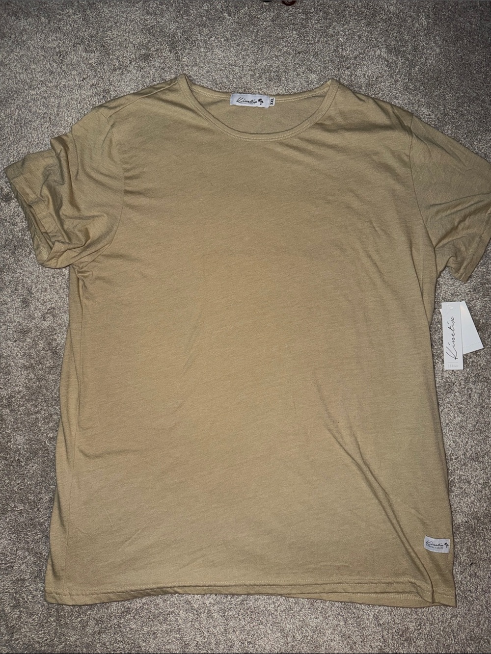 Men's Short Sleeve Crewneck Tee in Tan by Kinetic